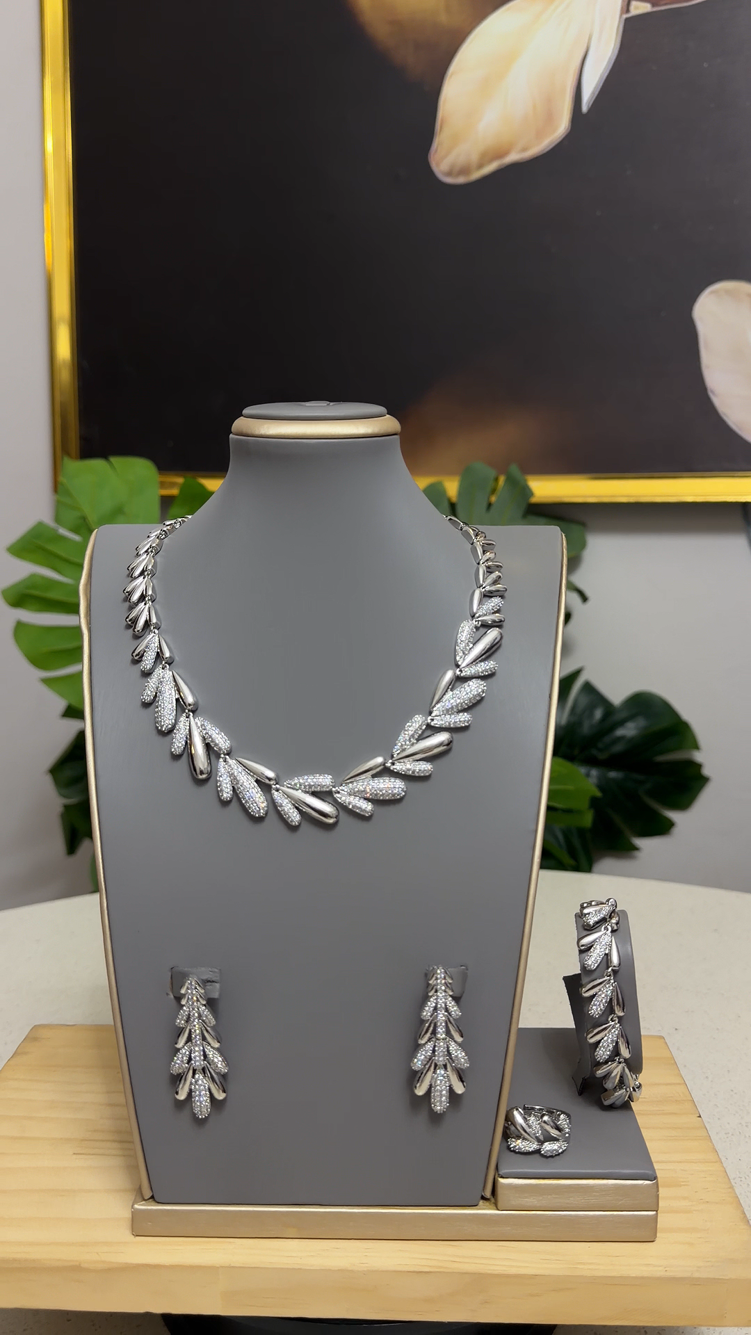 4pcs Gold Zirconia Set