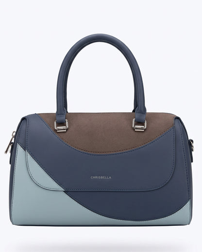 Two-Tone Structured Handbag Set