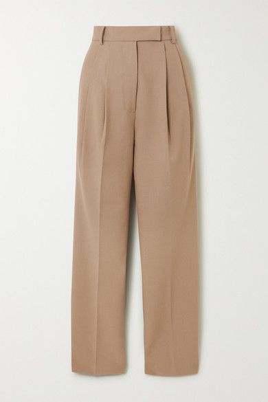 Fitted Pleated High Waist Pants