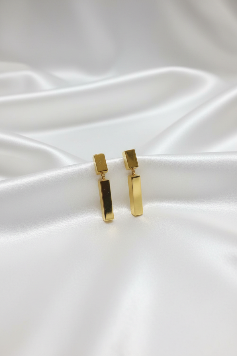 Geometric Link Hoop Earring