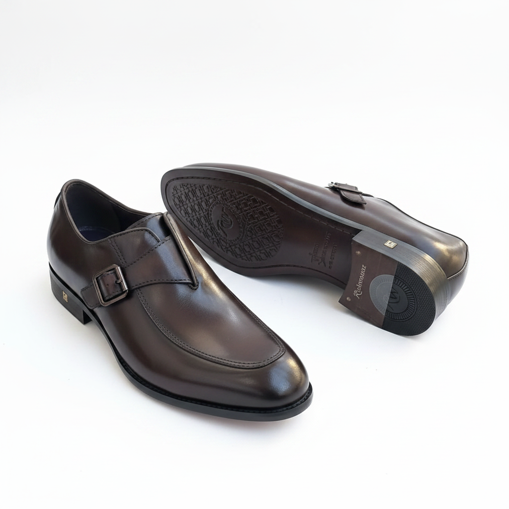 Richwanaz Classic Brown Strap Shoe