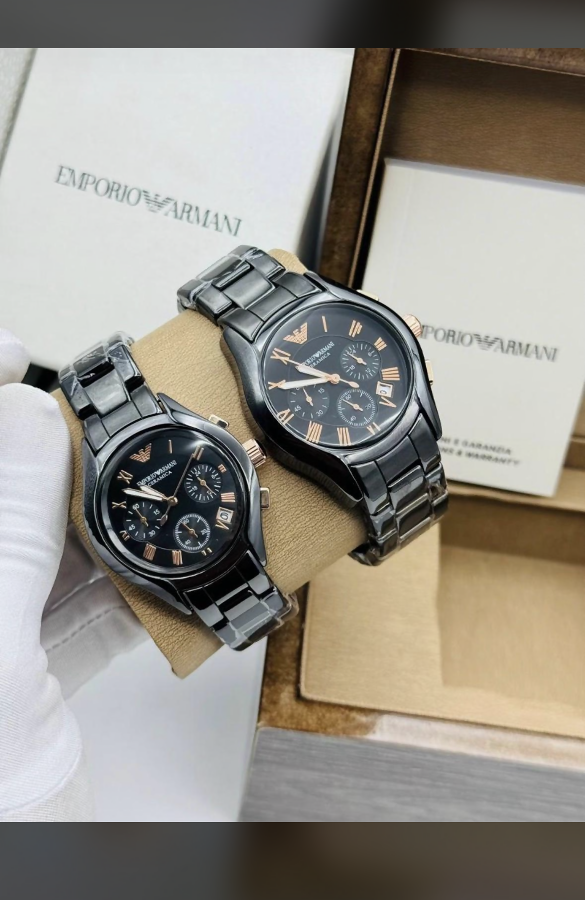 Emporio Armani Black Stainless Steel