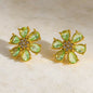 Green Zircon Flower Earring