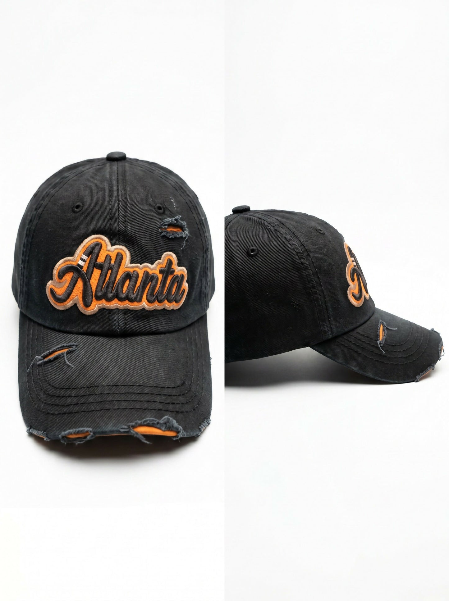 Midnight Atlanta Distressed Cap