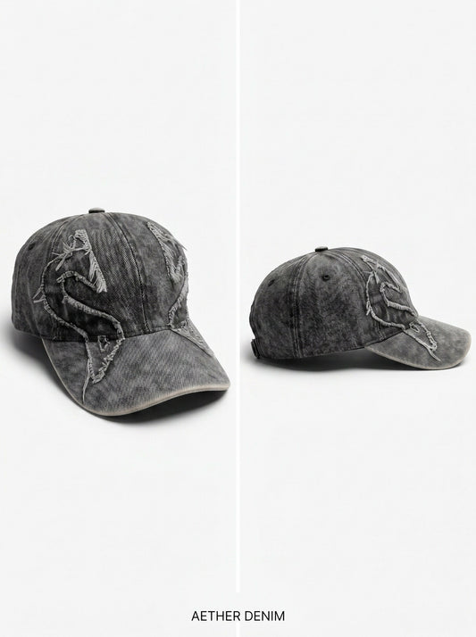 Shadow Angel Wings Denim Cap
