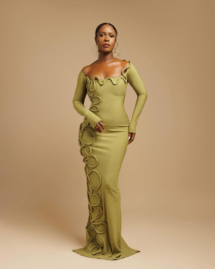 Classy Embroidery Dinner Dress