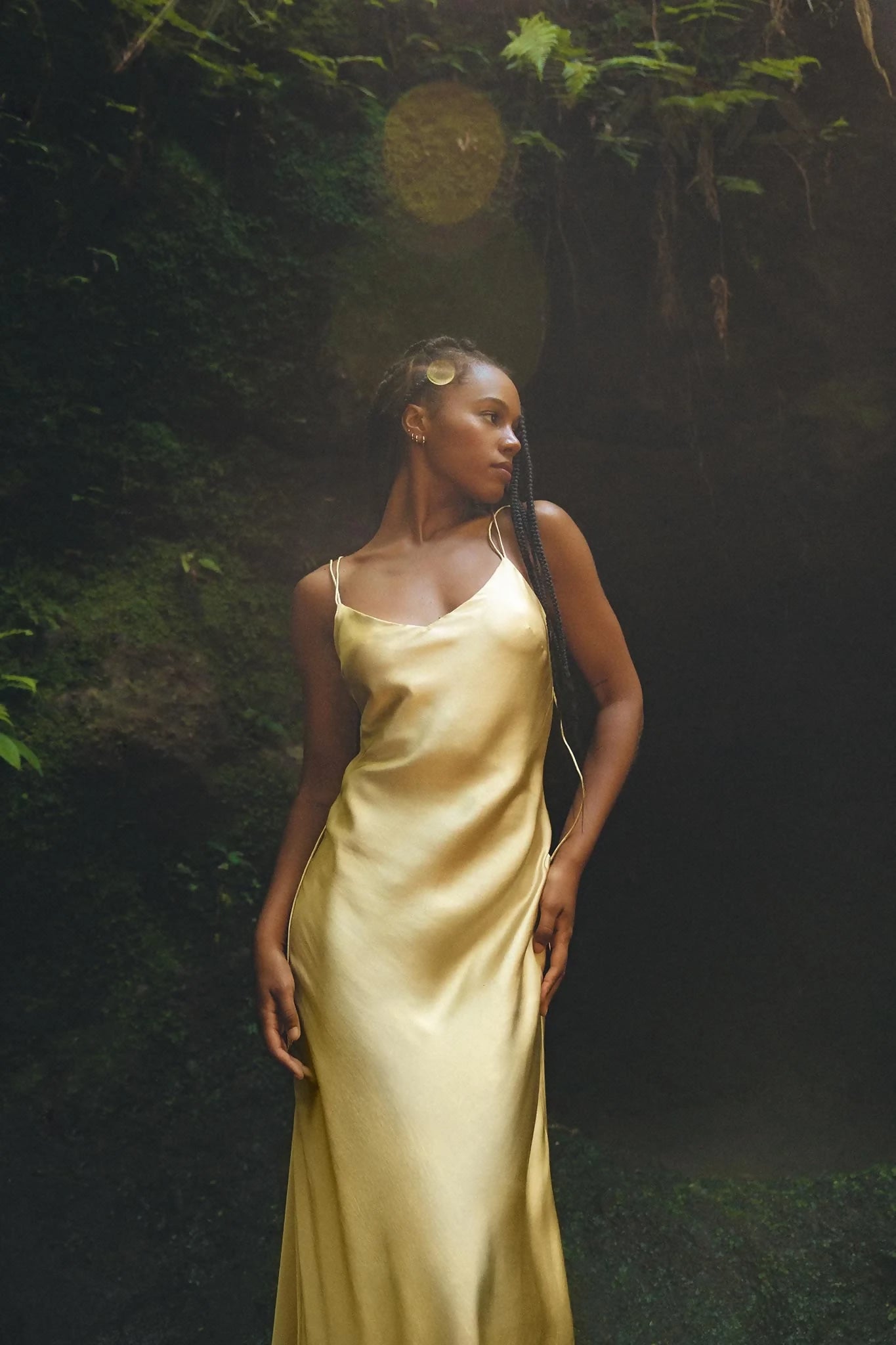 Golden Silk Dress - Vienna Vintage