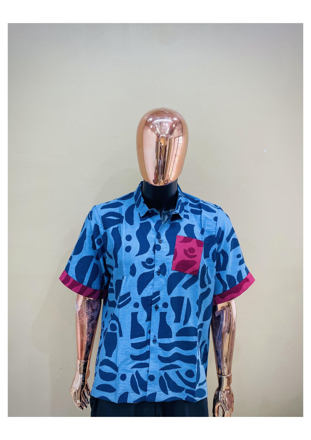 Abstract Print Short-Sleeve Shirt