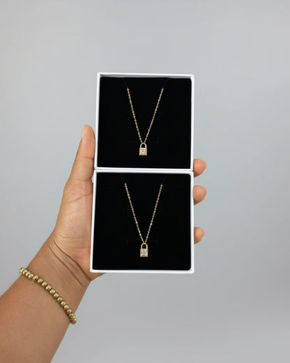 Petite Gold Padlock Necklace