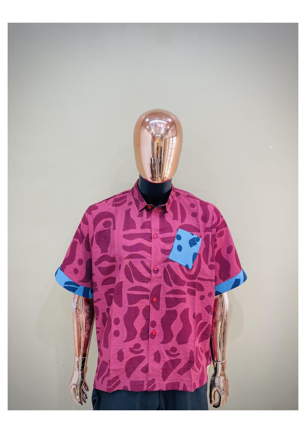 Abstract Print Short-Sleeve Shirt
