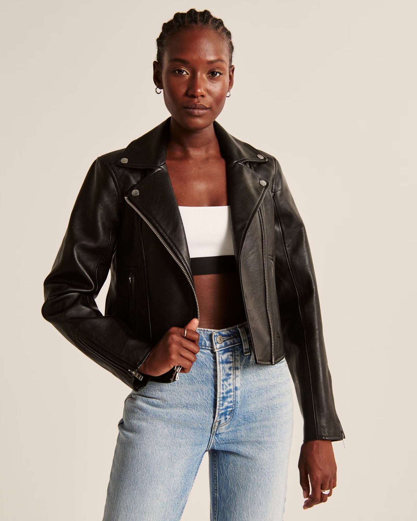 Vegan Leather Moto Jacket