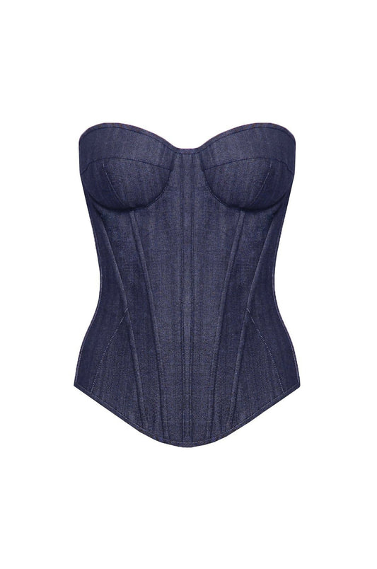 Denim Corset Top