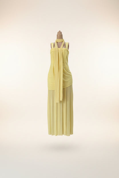 Long Dress With Detachable Scarf