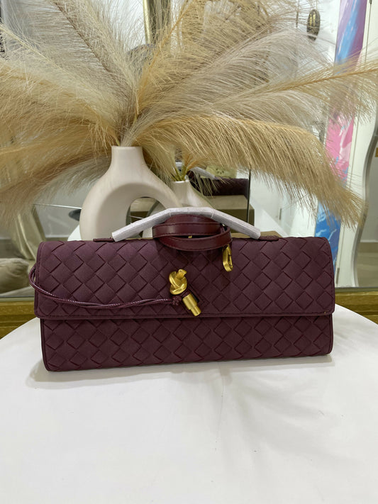 Woven Intrecciato Clutch Bag