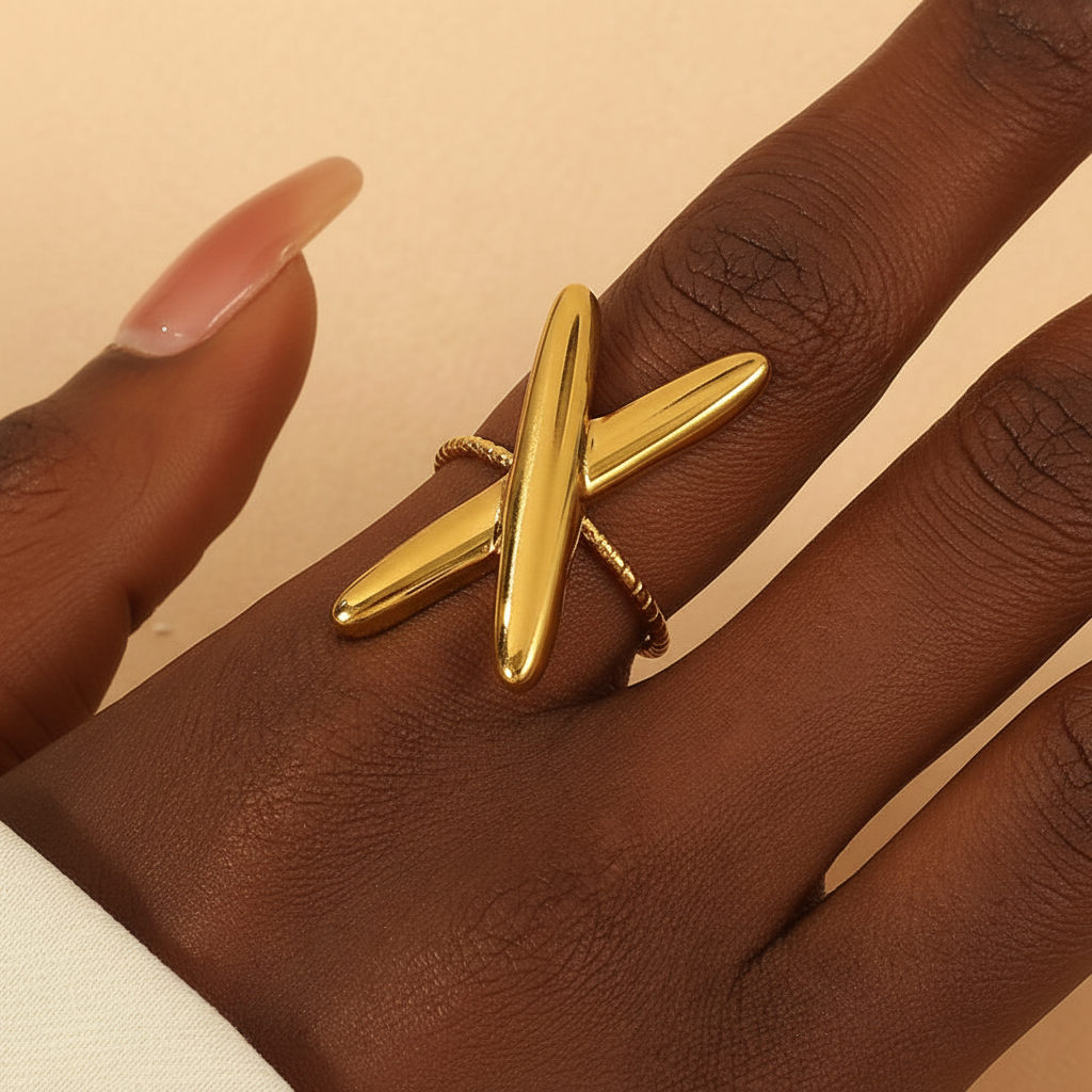 X shaped four point ring