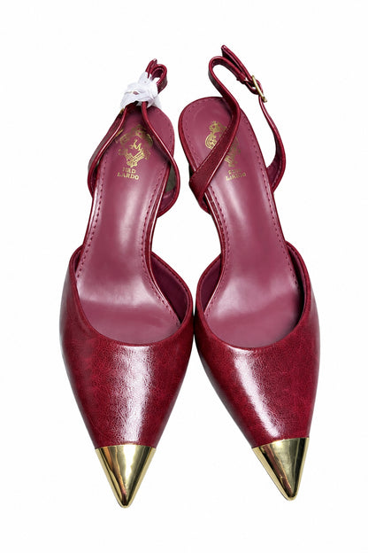 Leather Sling Back Heels