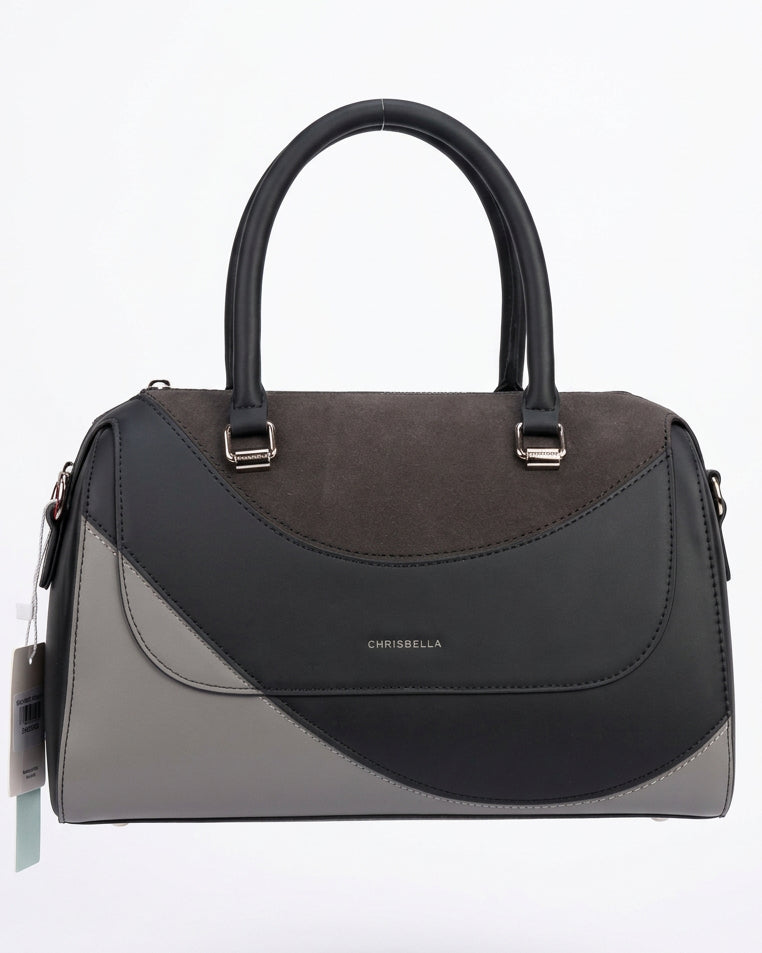 Two-Tone Structured Handbag Set