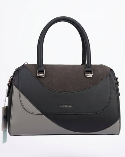 Two-Tone Structured Handbag Set