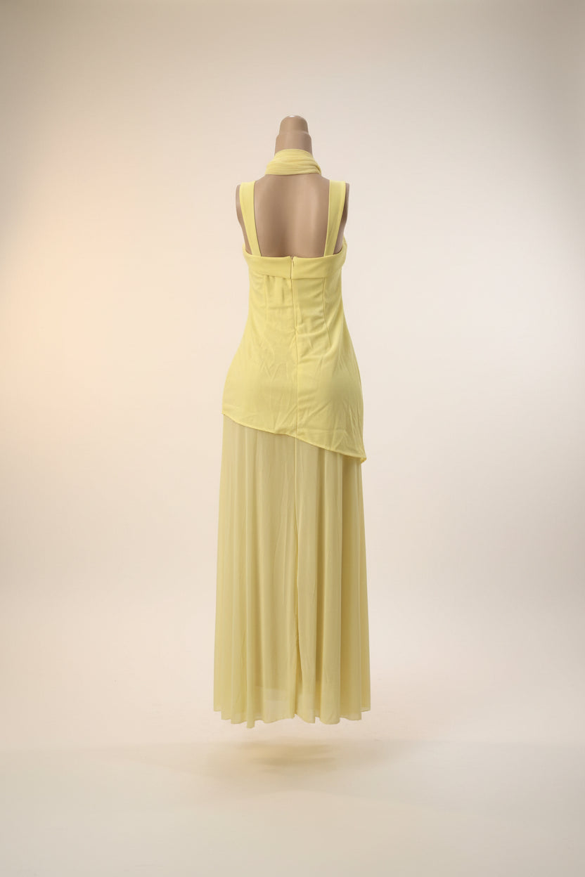 Long Dress With Detachable Scarf
