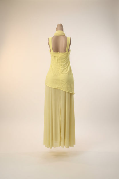 Long Dress With Detachable Scarf