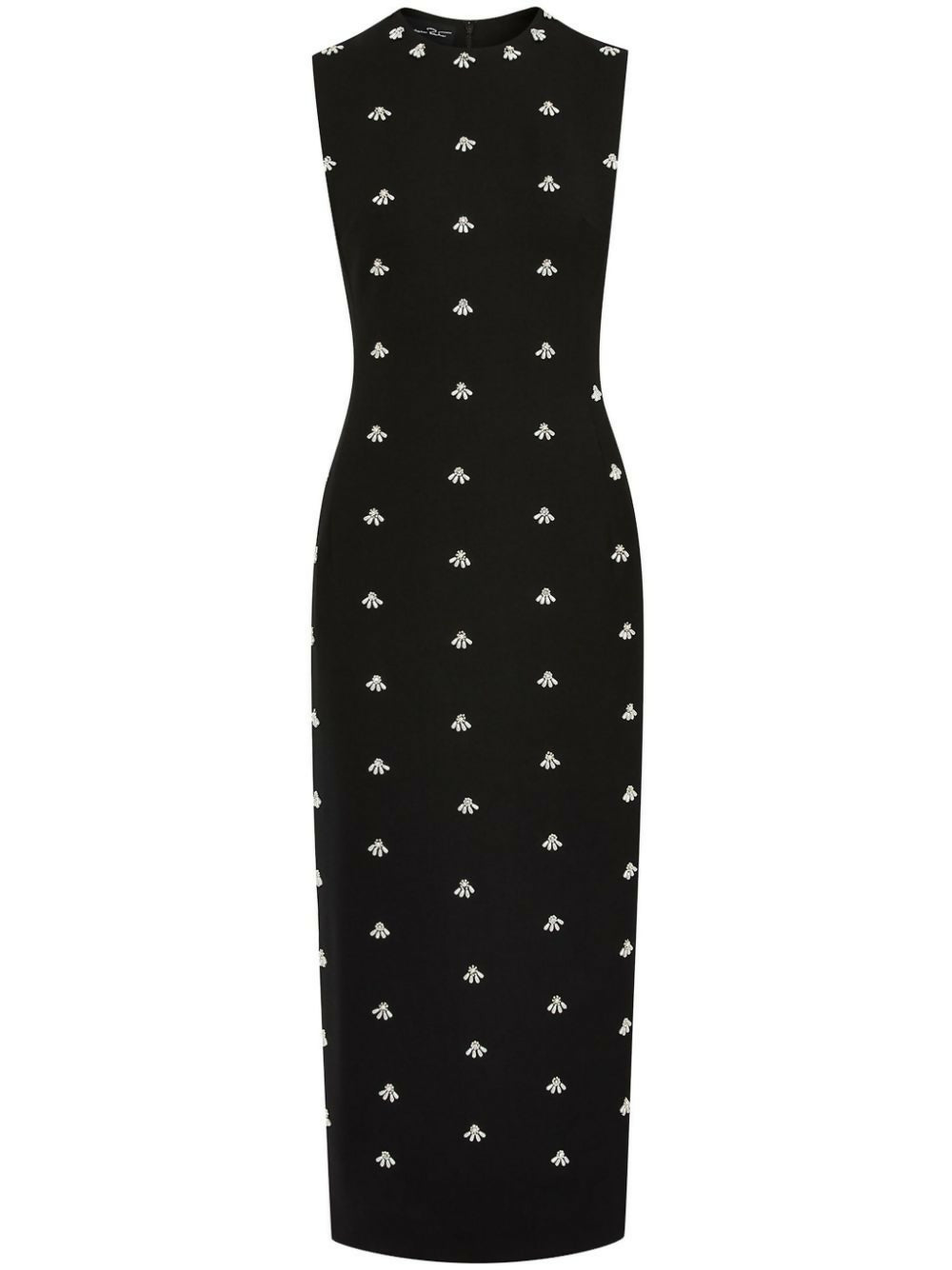 Embellished Wool Blend Dress
