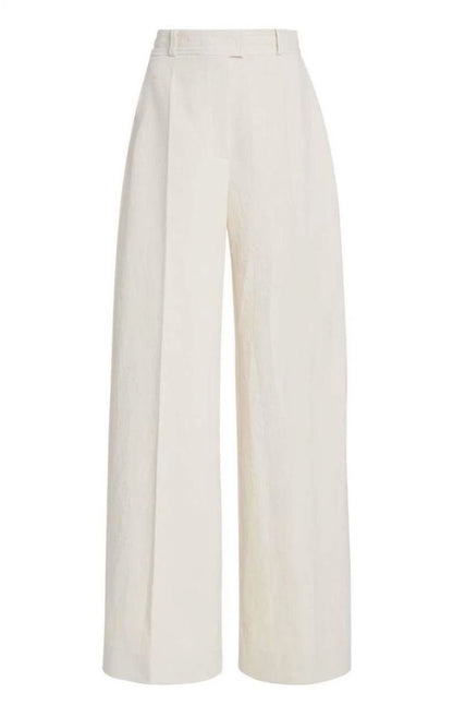 Fitted Pleated High Waist Pants