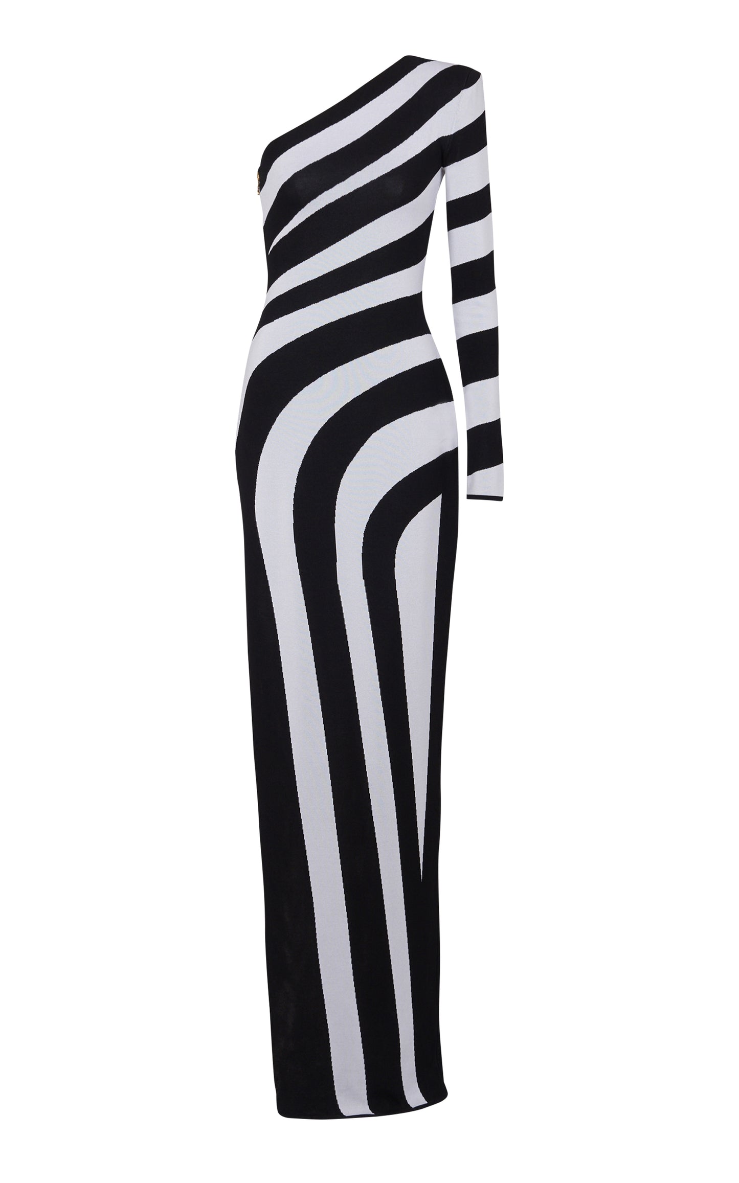 Asymmetric Knit Maxi Dress