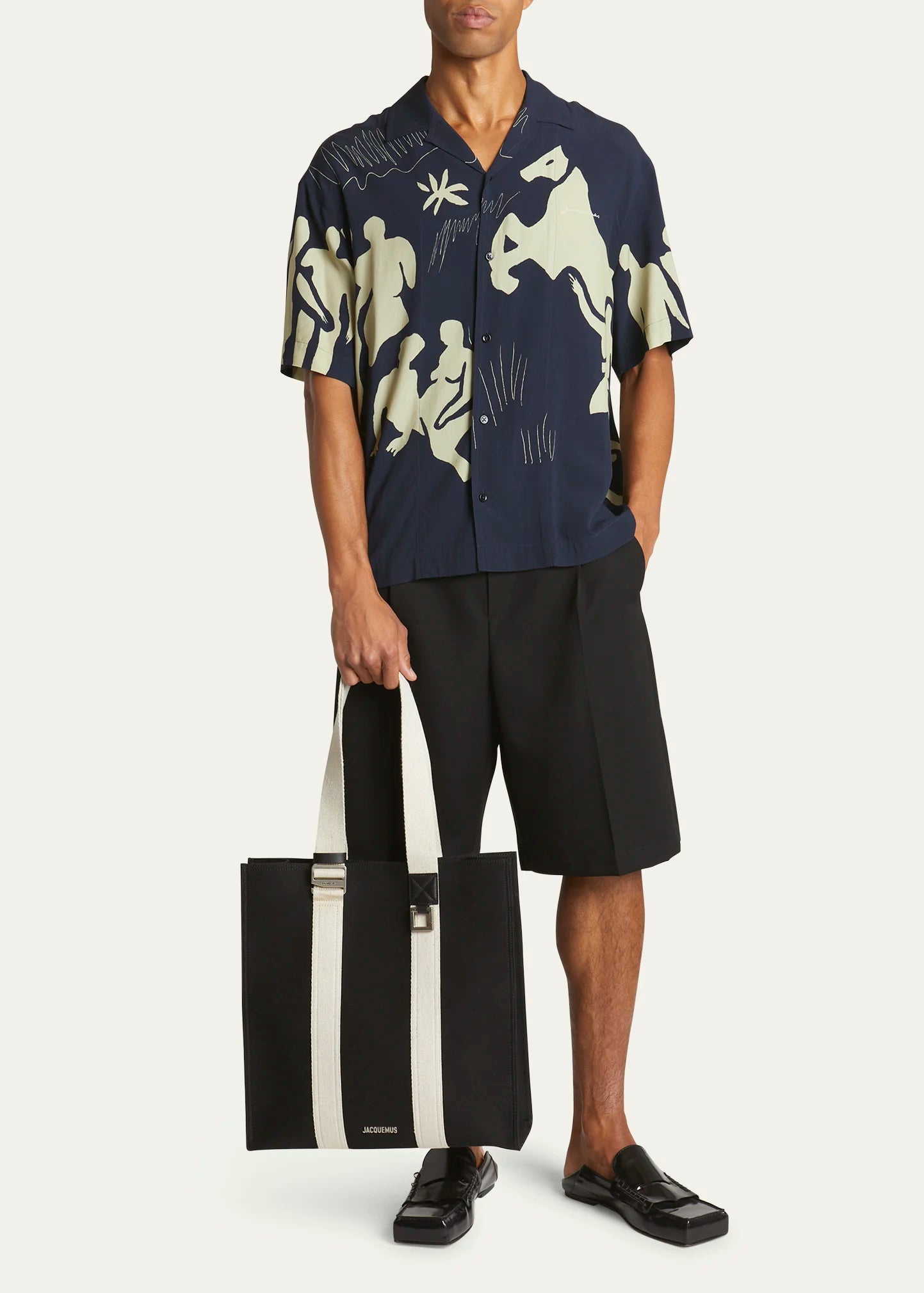 Men's Grosgrain Messenger Tote Bag
