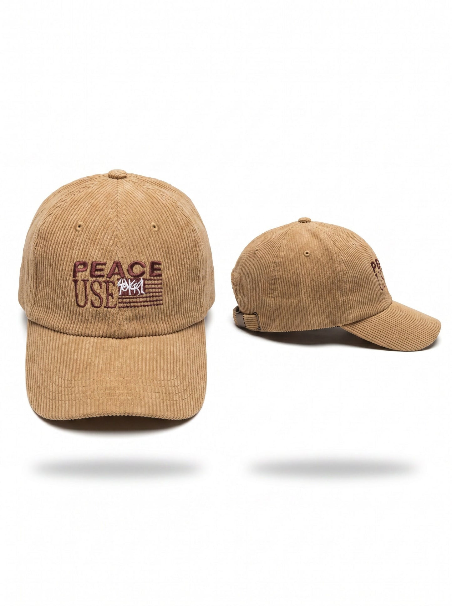Sand Beige Corduroy PEACE USE Face Cap
