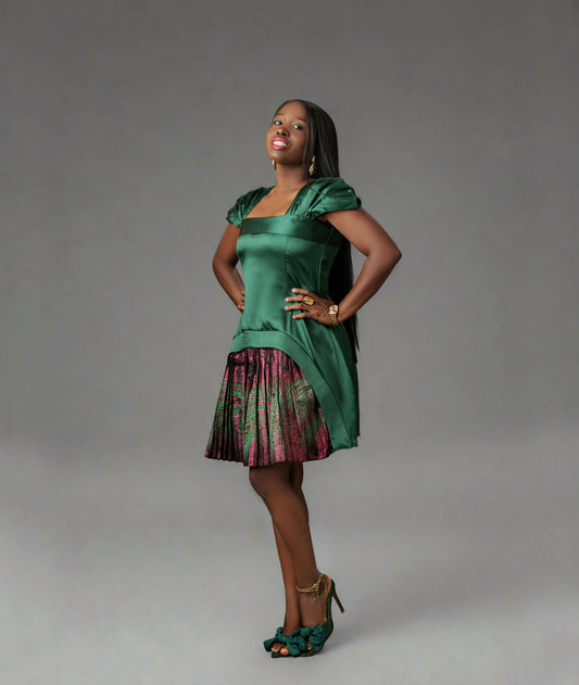 LANLÉ Romance Mikado and Sunray Mini dress