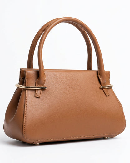 Structured Top-Handle Tote Bag