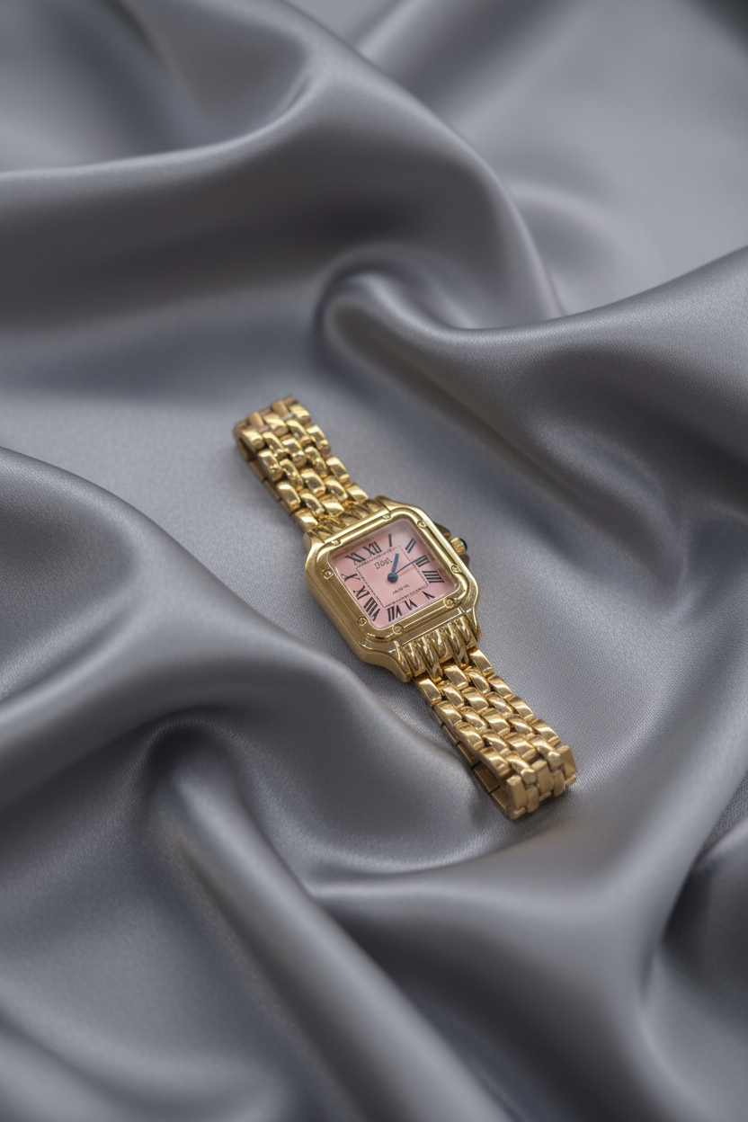 Jiali Pink Face Wristwatch