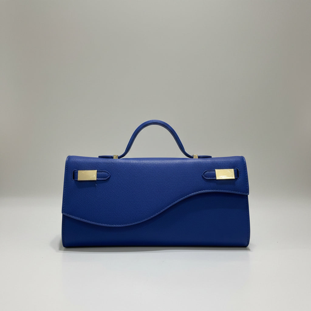Wave Flap Top-Handle Purse