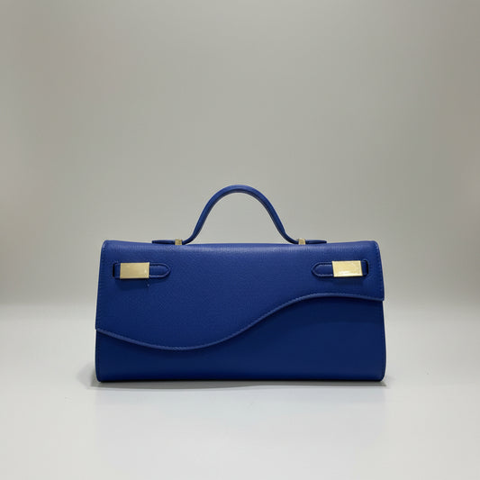Wave Flap Top-Handle Purse