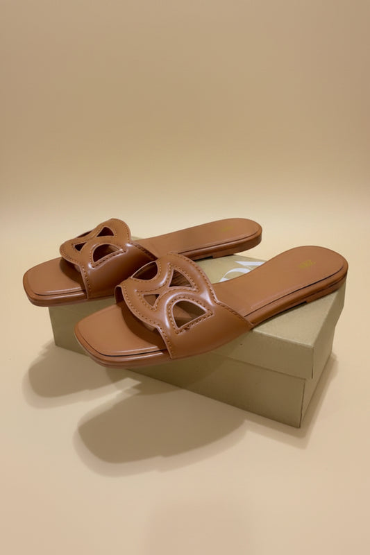 Brown Flat Slippers