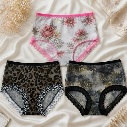 Soft Mesh Brief Panties - Set of Three