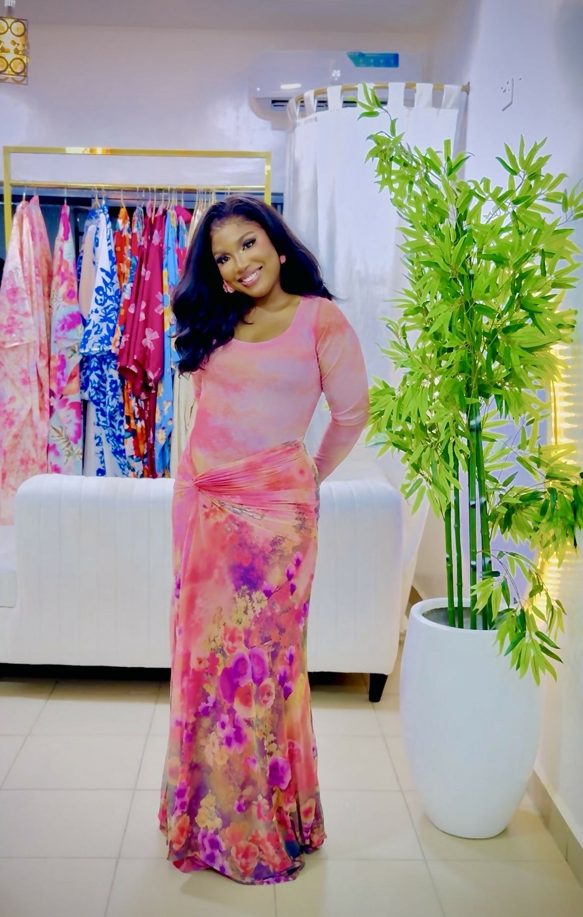 Floral Gardenia Dress