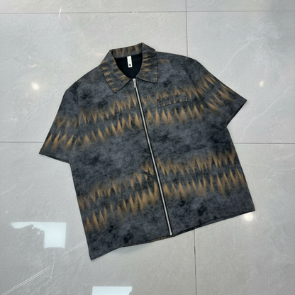 Faded Nude Zip-Up Shirt