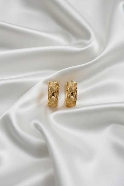 Textured Sculptural Hoop Earring