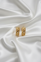 Textured Sculptural Hoop Earring